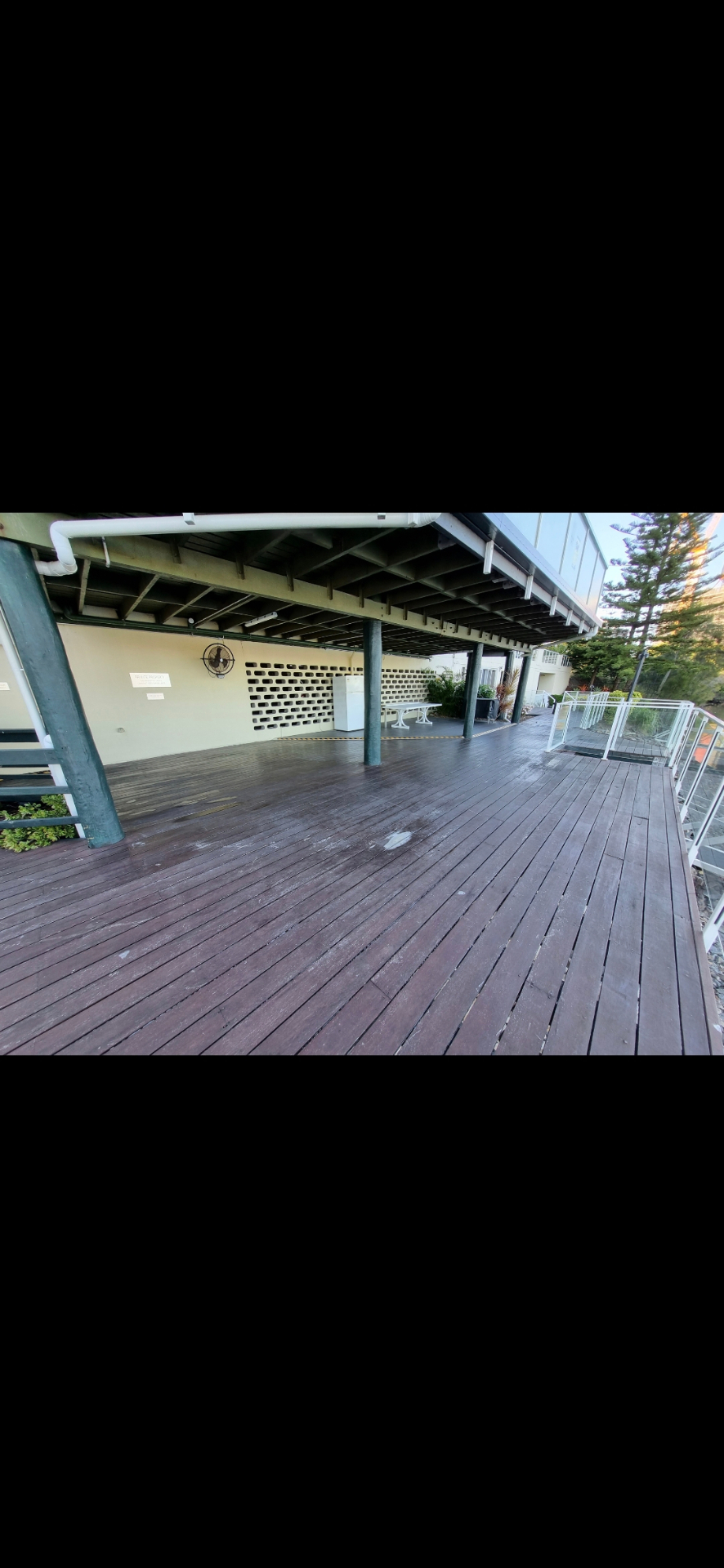 Timber deck before restoration